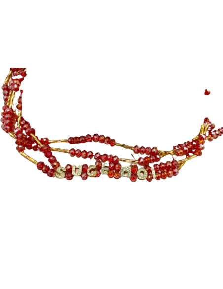 Chain of waist, bine bine, baya with inscription