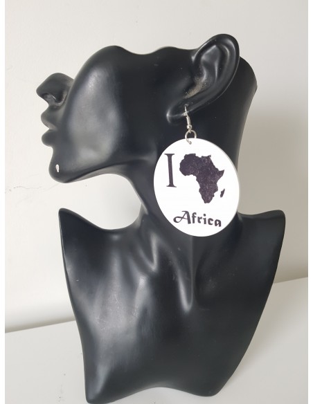 Boucles d'oreilles carte d'afrique