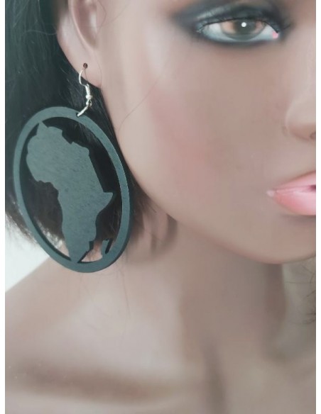 Boucles d'oreilles carte d afrique