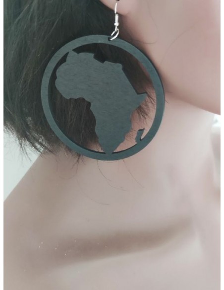Boucles d'oreilles carte d afrique