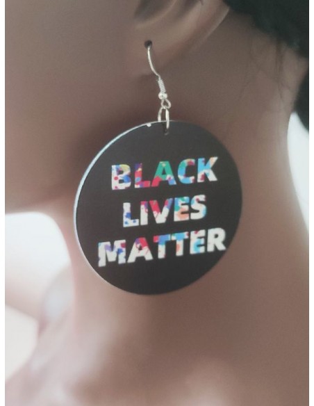 Boucles d'oreilles "Black lives matter"
