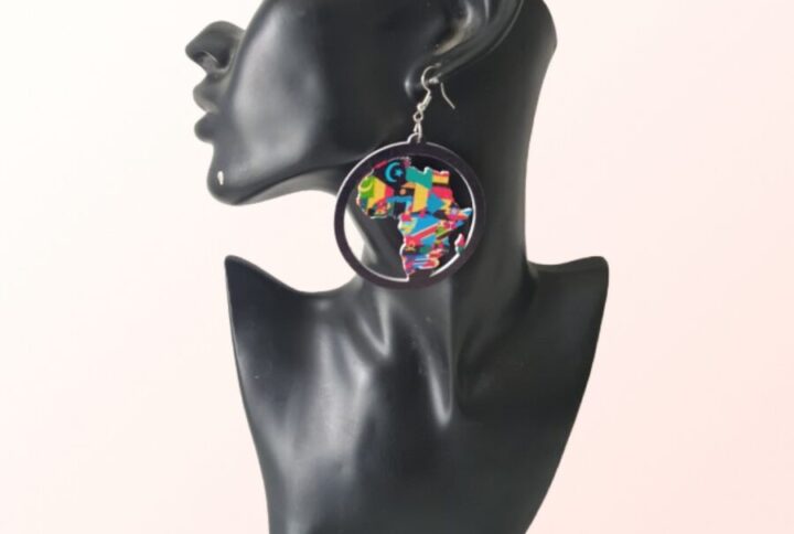 Boucles d'oreilles carte d'afrique
