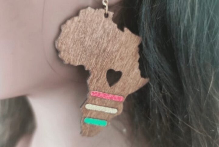 Boucles d'oreilles carte d'afrique
