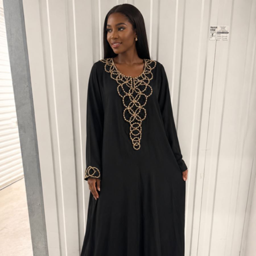 Abaya perlée