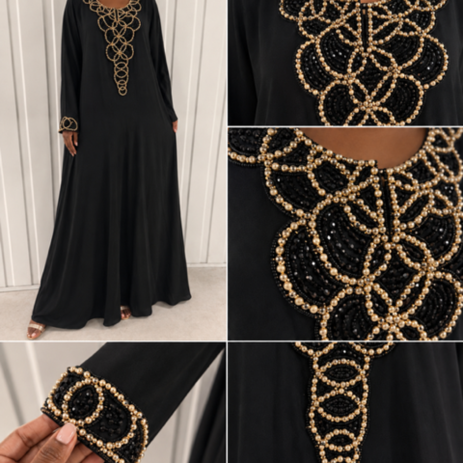 Abaya perlée