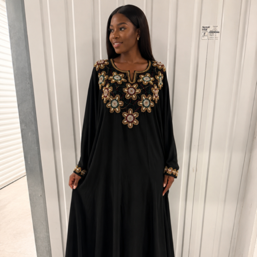 Abaya perlée