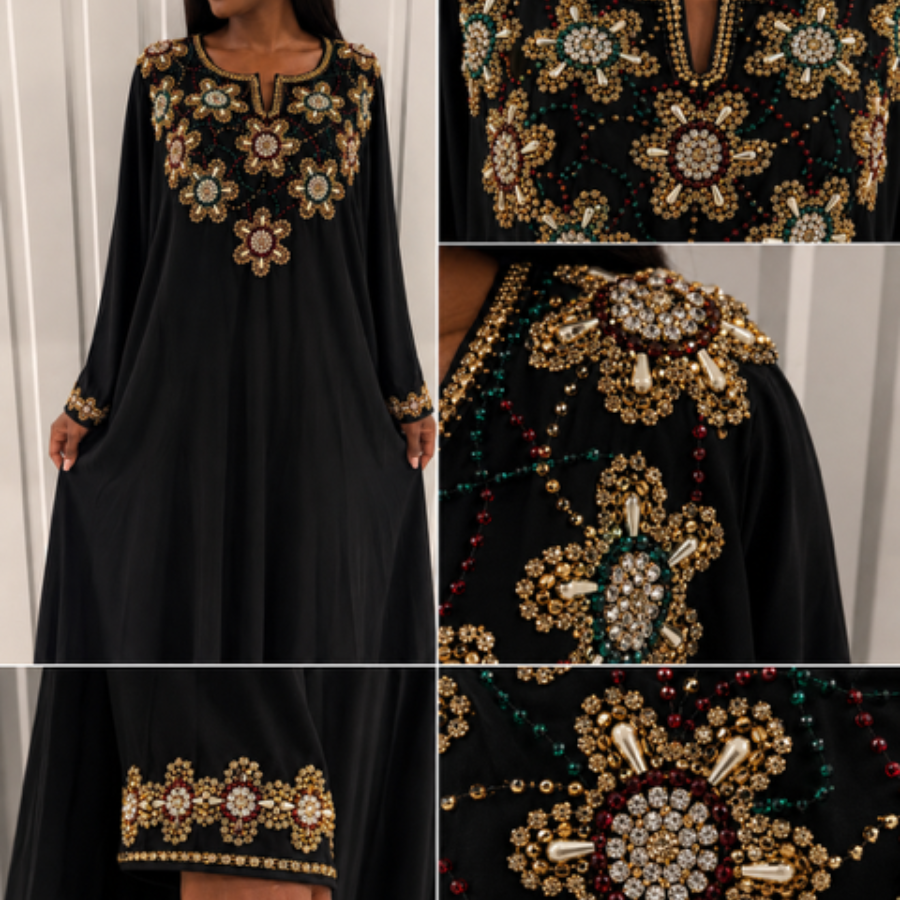 Abaya perlée