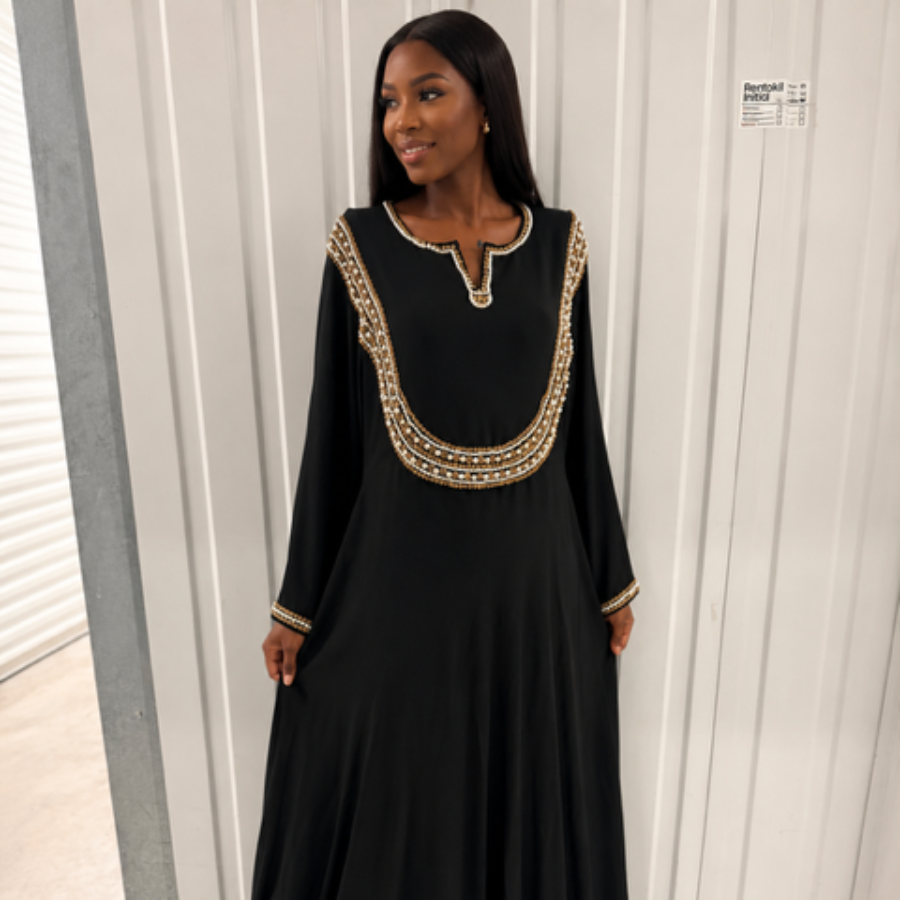 Abaya perlée