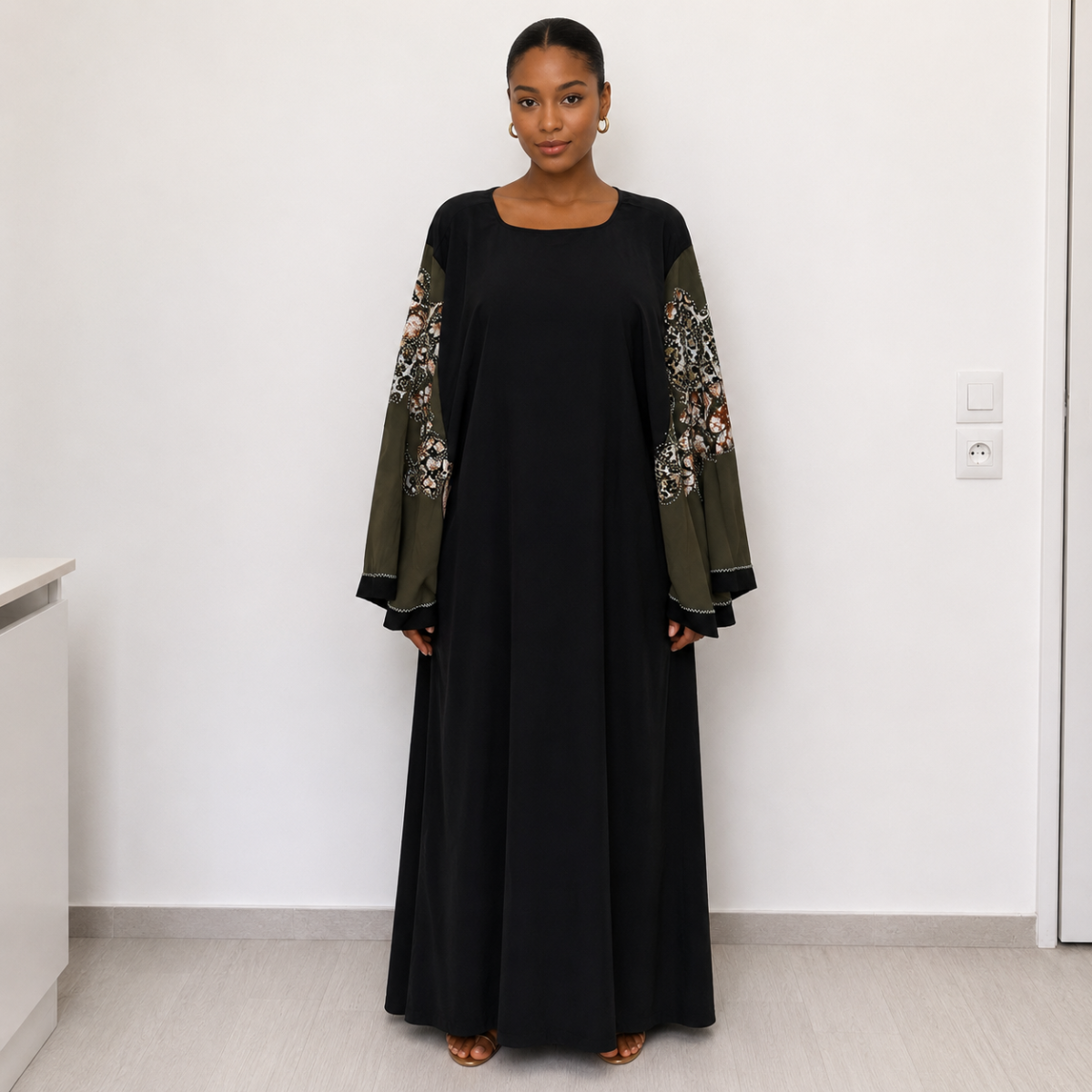 Abaya manches papillon