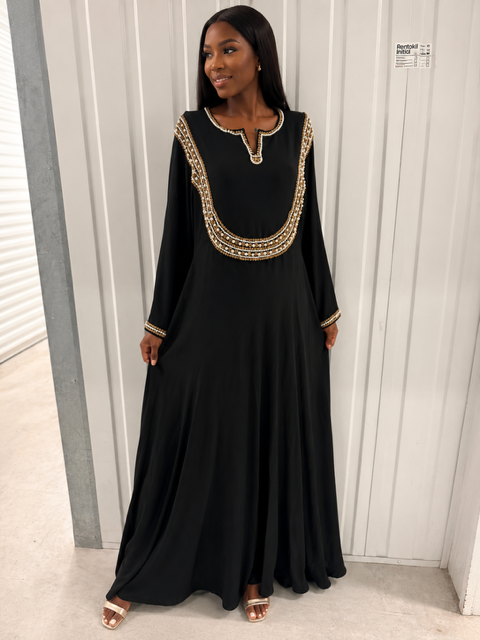 Abaya perlée