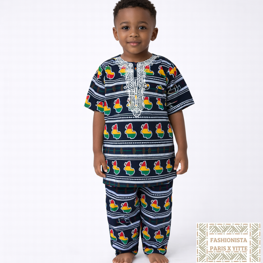 Ensemble pantalon en wax