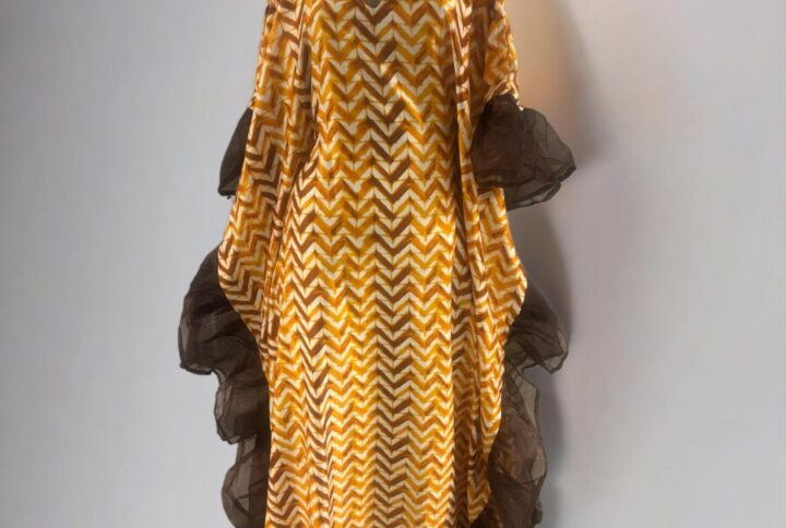 Boubou en soie et tulle