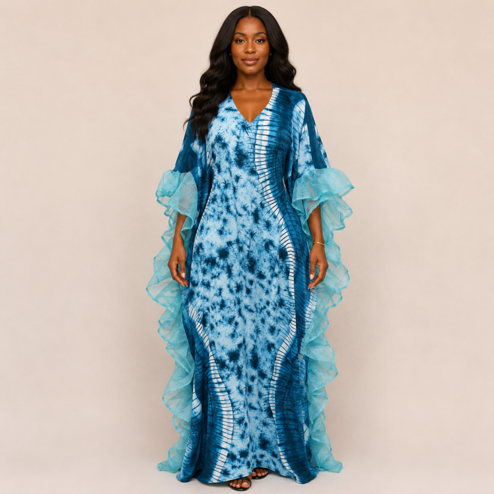Boubou Salia en soie et organza