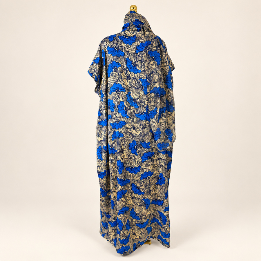 Robe soie imprimée violette