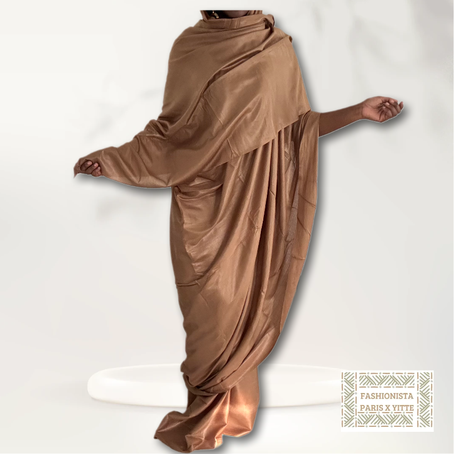 Melhfa couleur unie sable