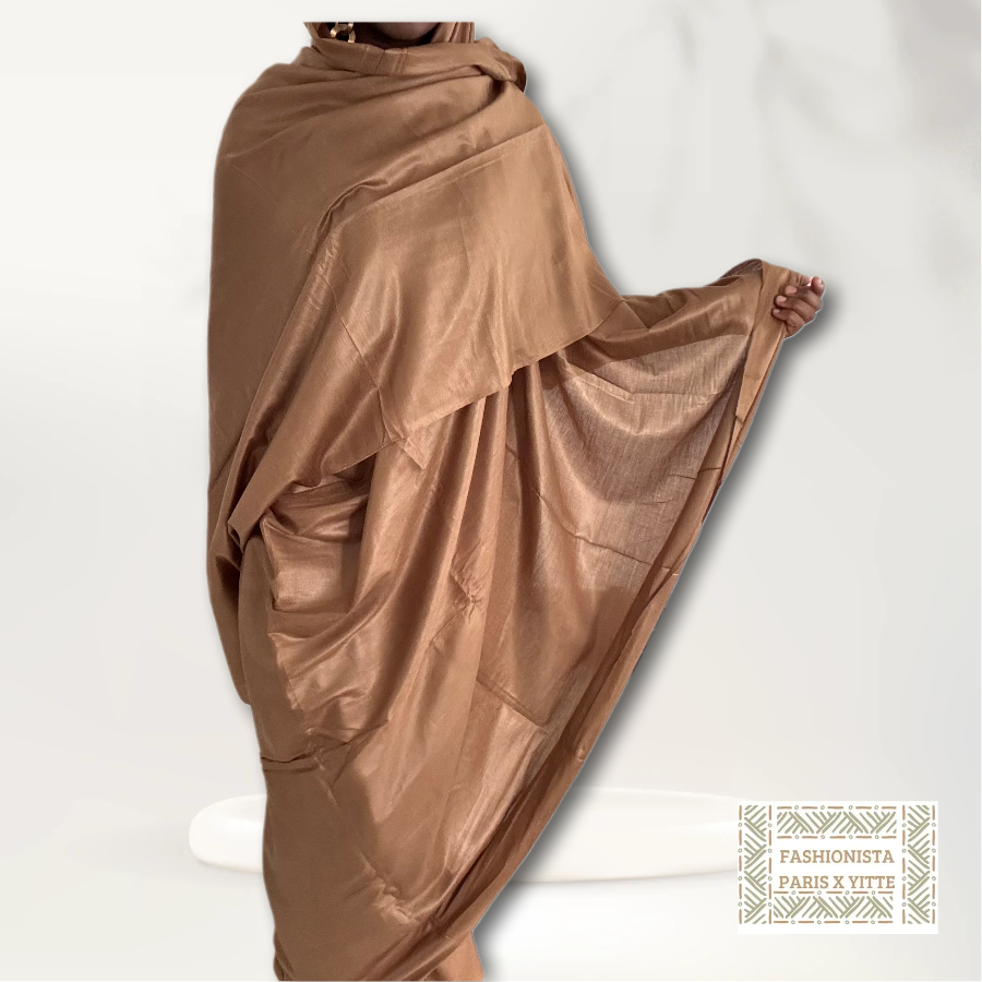 Melhfa couleur unie sable