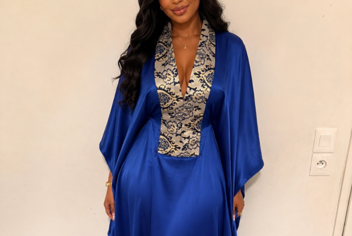 Robe brocart satin