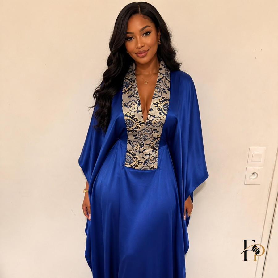 Robe brocart satin