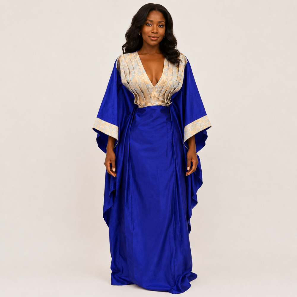 Robe chantoum brocard avec foulard