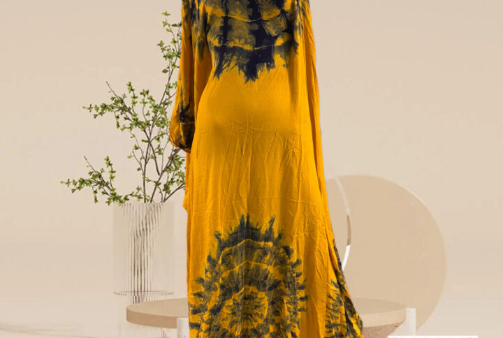 Robe melhfa jaune et noire