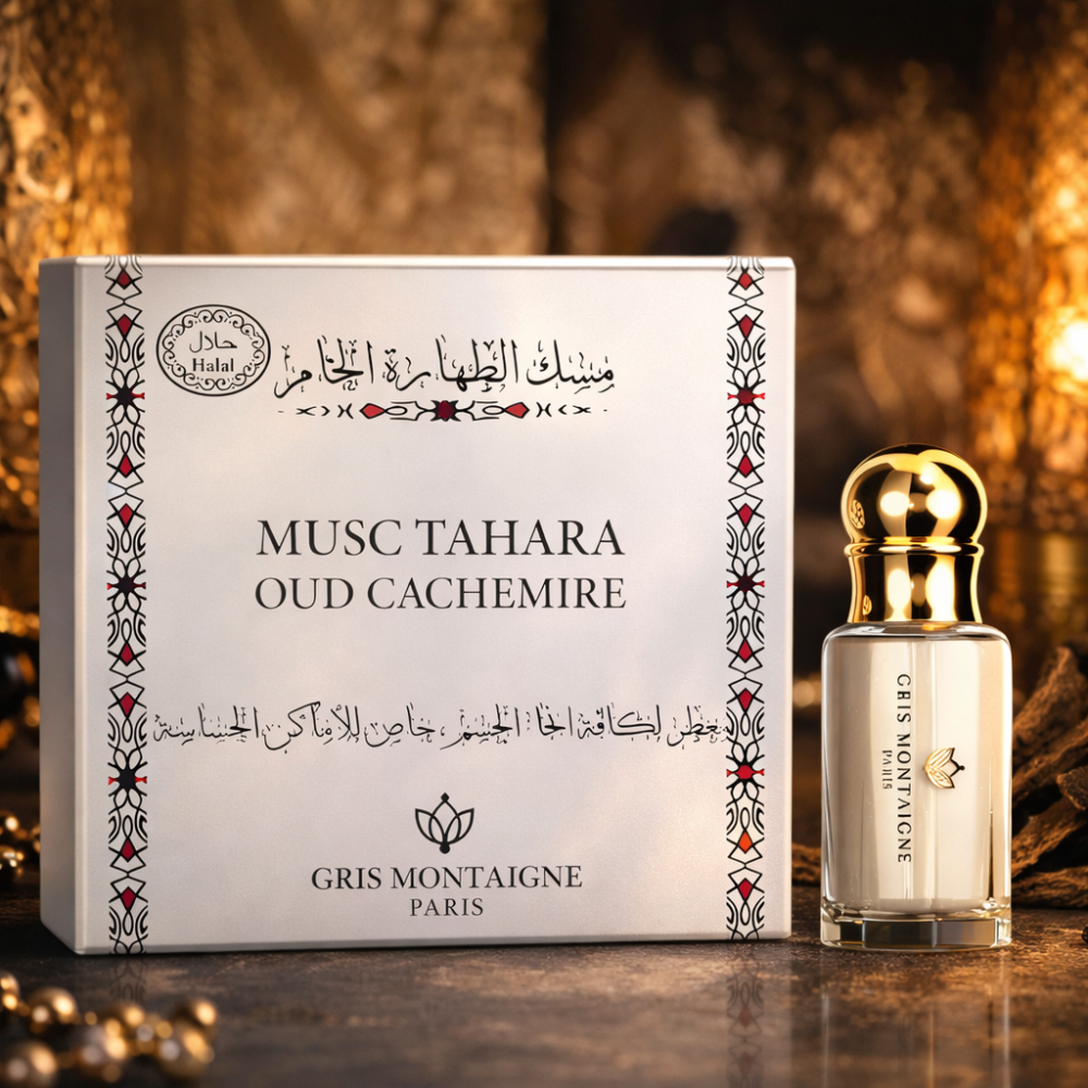 Musc Tahara Oud Cachemire – 12ml – Gris Montaigne