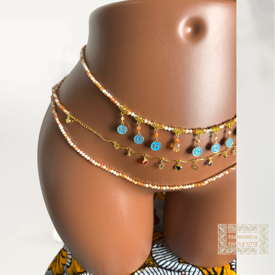 Chaine de taille sénégalaise Mon coeur