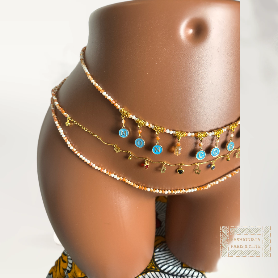 Chaine de taille sénégalaise Mon coeur