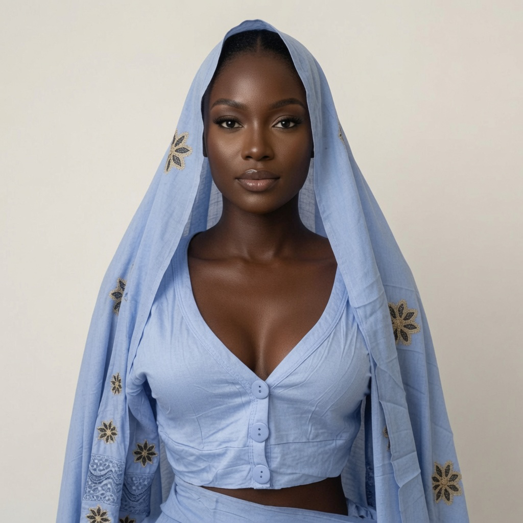 Melhfa body bleu