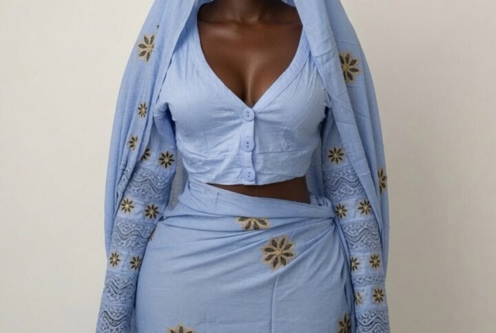 Melhfa body bleu