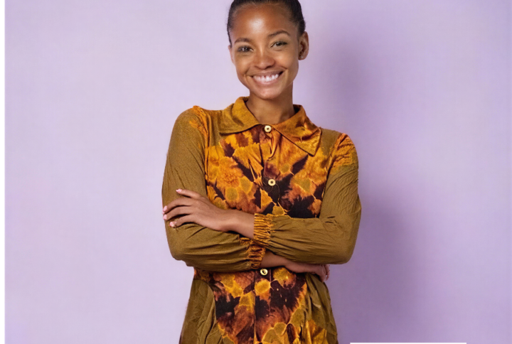 Robe longue en tissu Melhfa