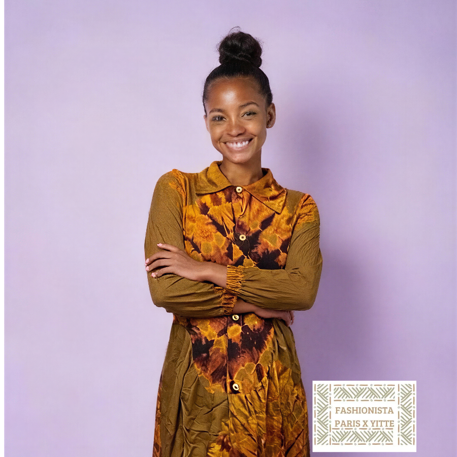 Robe longue en tissu Melhfa