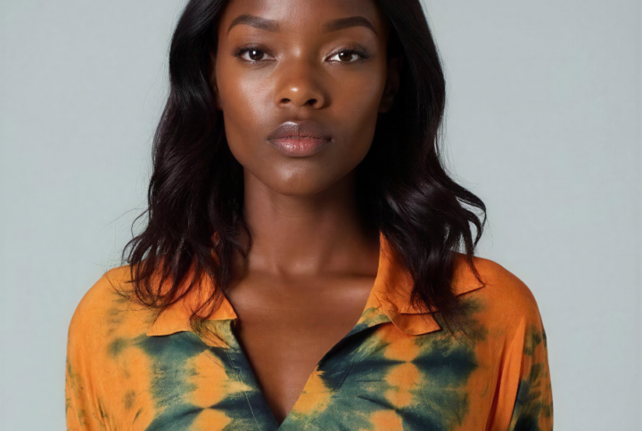 Robe melhfa orange longue