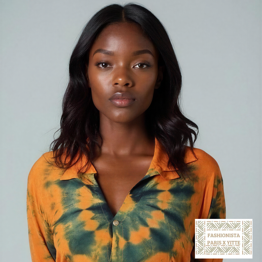 Robe melhfa orange longue