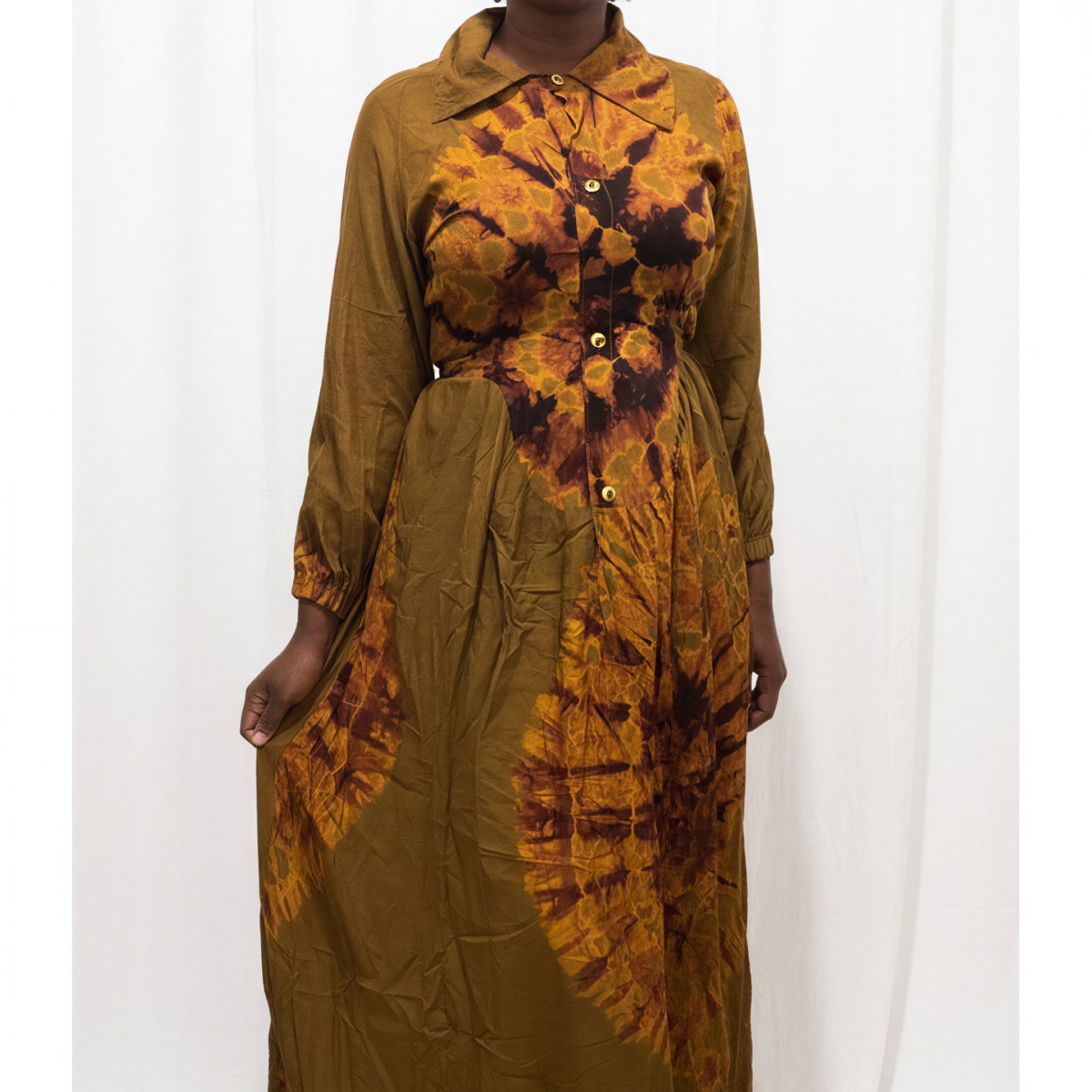 Robe longue en tissu melhfa
