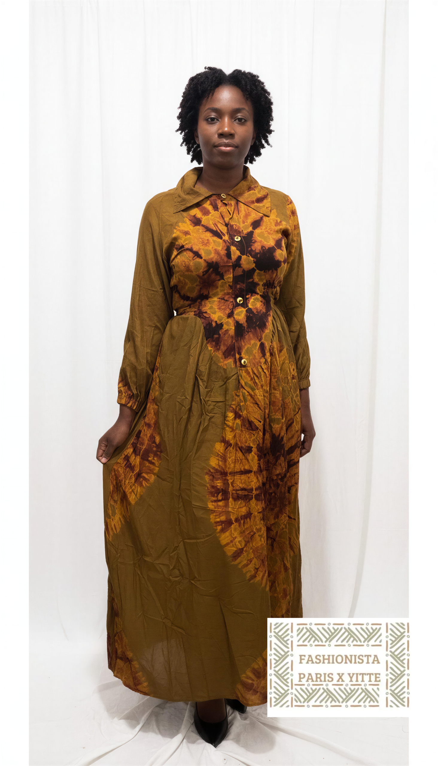 Robe longue en tissu melhfa