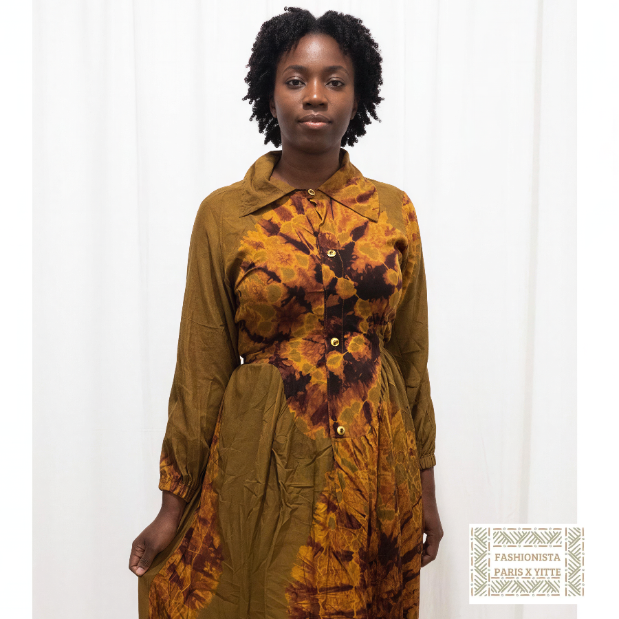 Robe longue en tissu melhfa