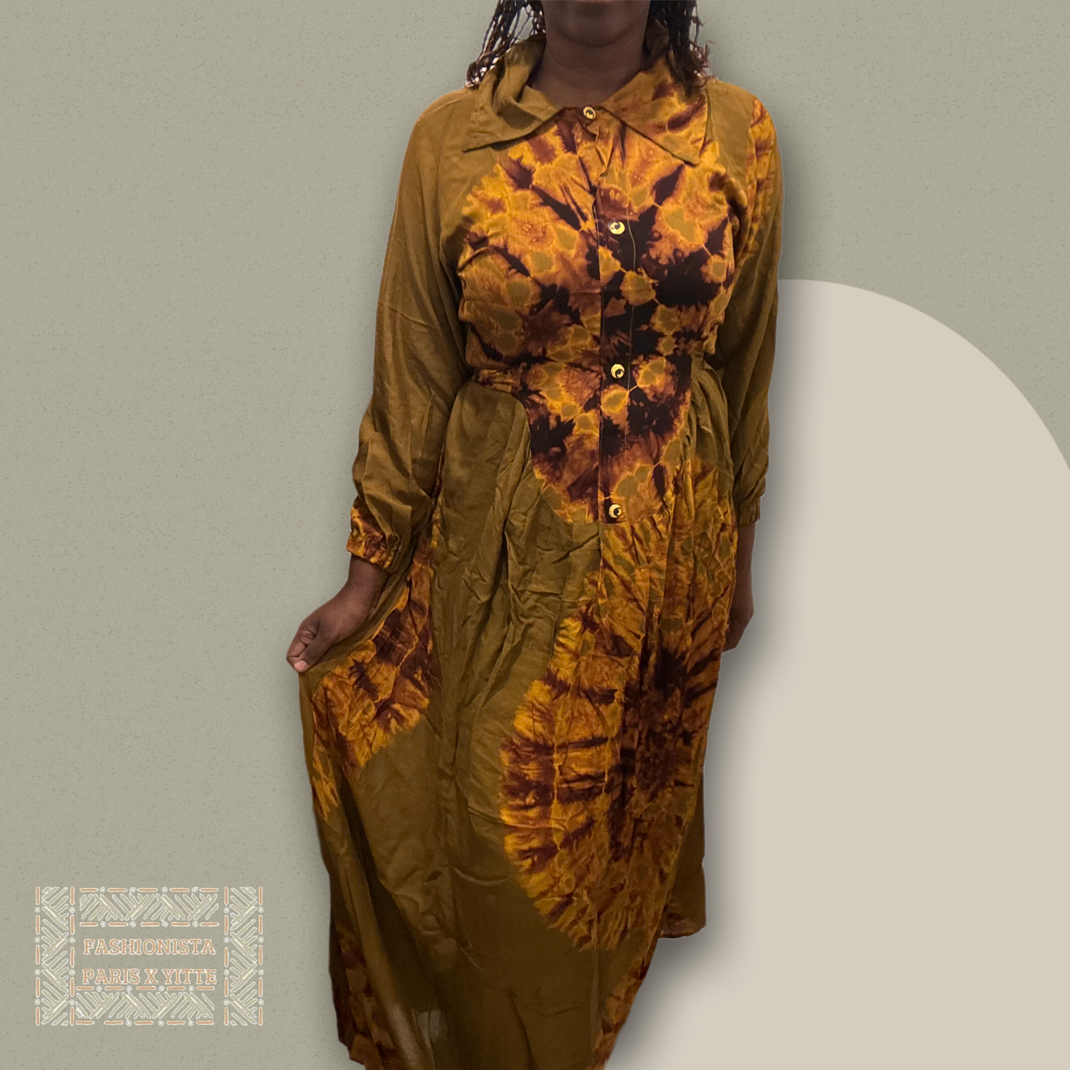 Robe longue en tissu Melhfa