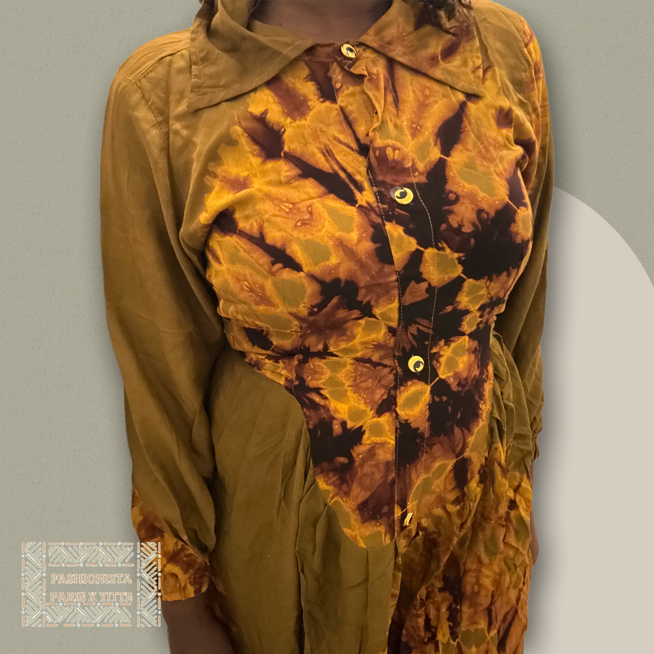 Robe longue en tissu Melhfa