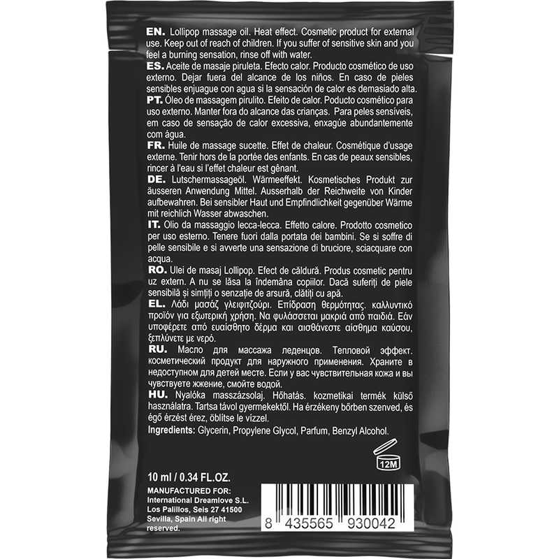 Huile de massage à effet thermique