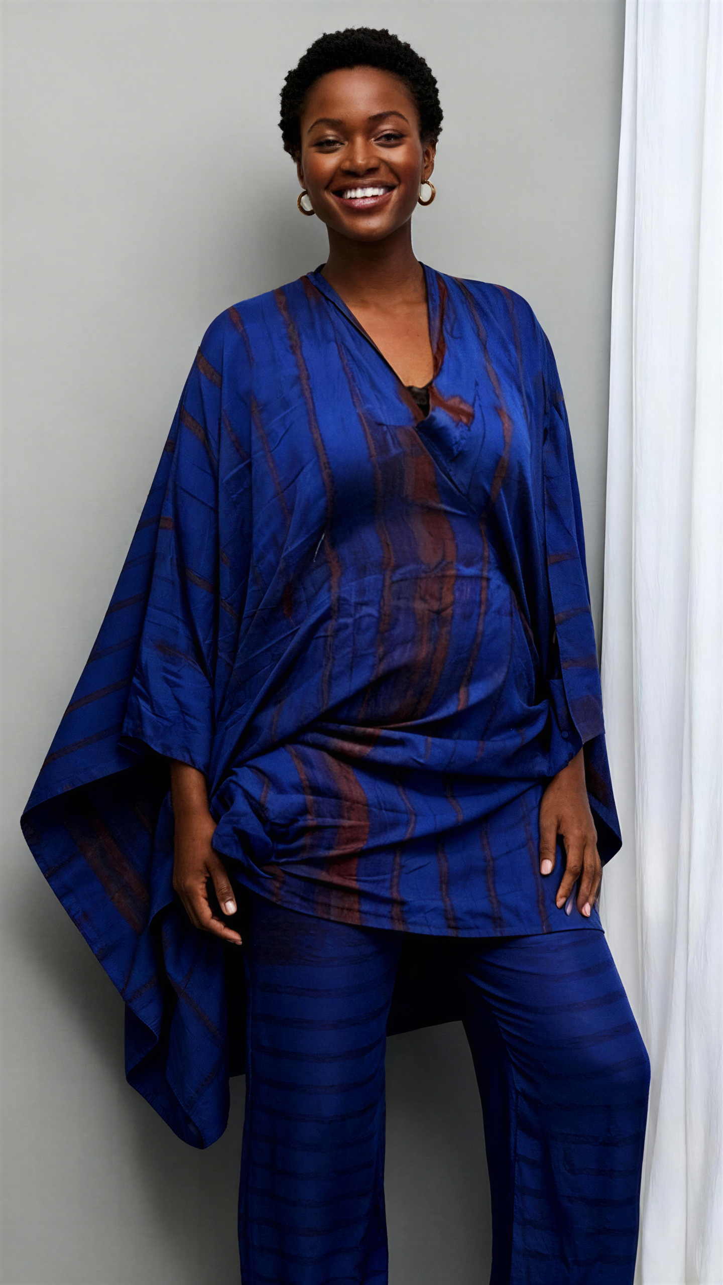 Ensemble africain bleu tie and dye