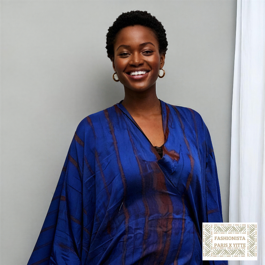 Ensemble africain bleu tie and dye