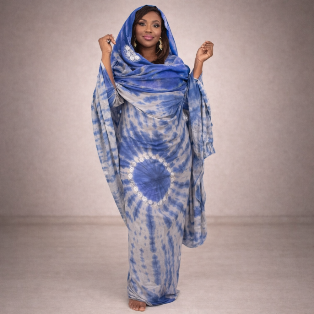 Melhfa Tie & Dye Bleu Ciel