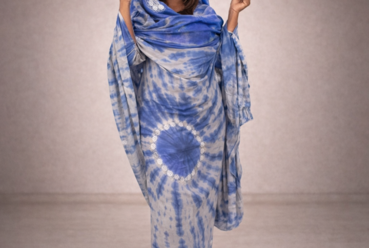 Melhfa Tie & Dye Bleu Ciel