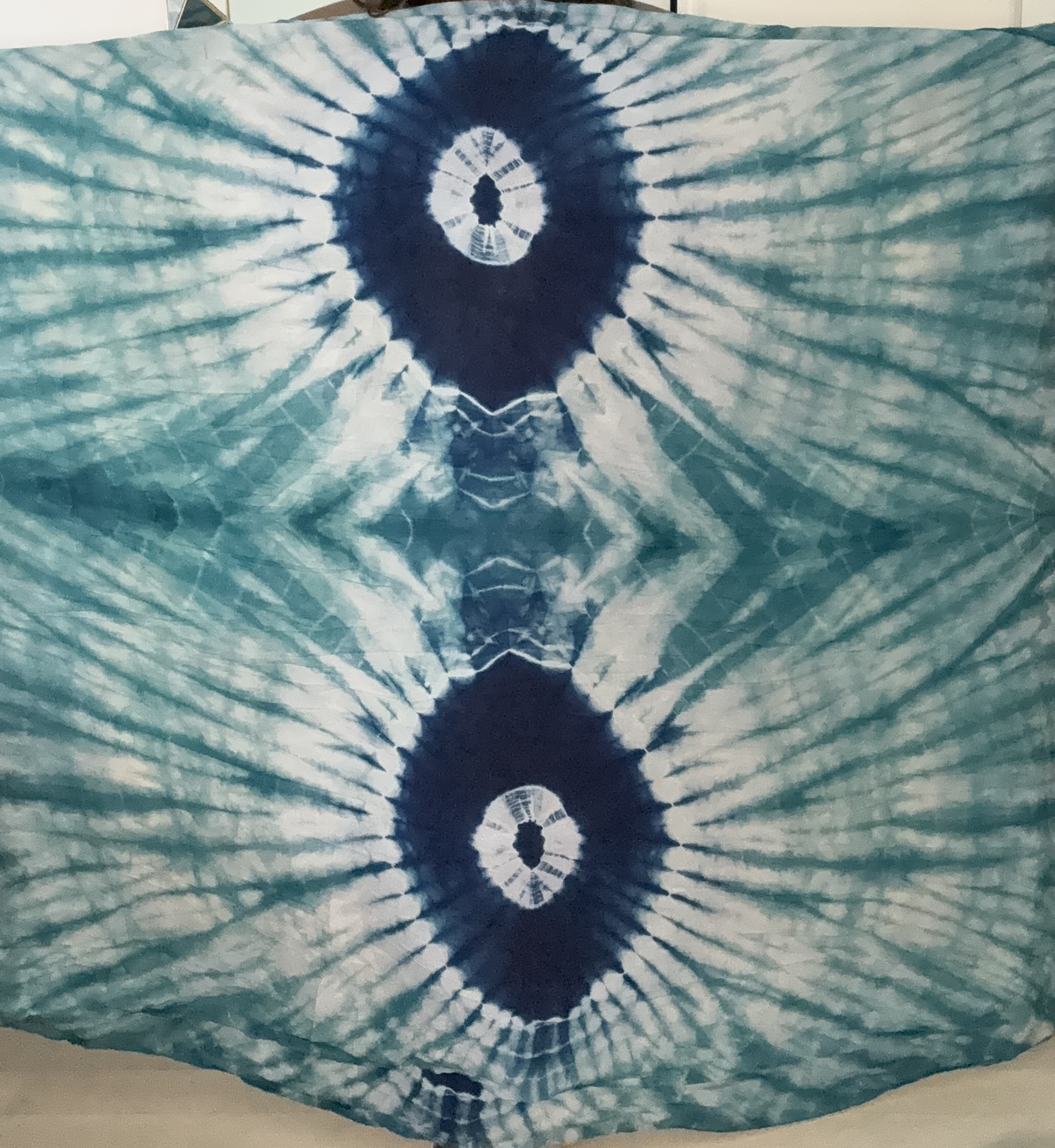 Melhfa vert lagon tie and dye