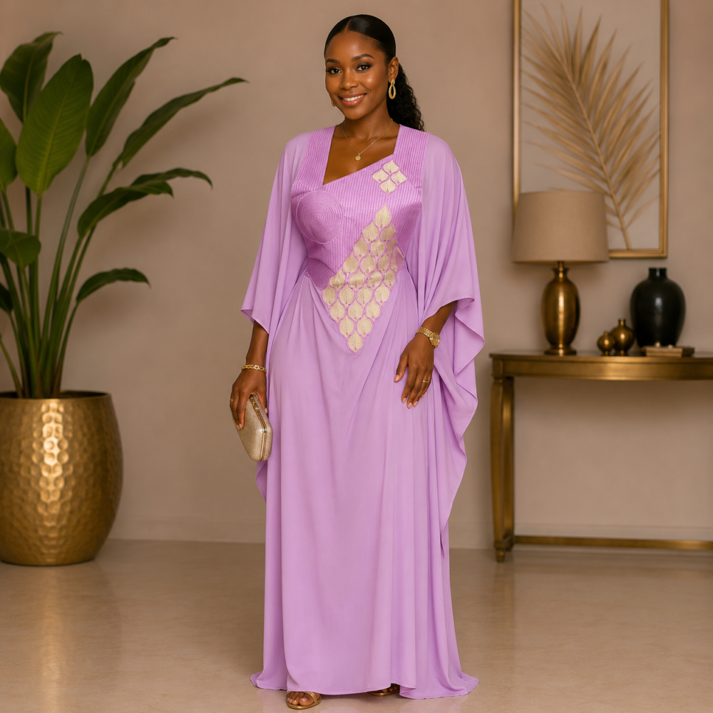 Robe boubou brodée femme