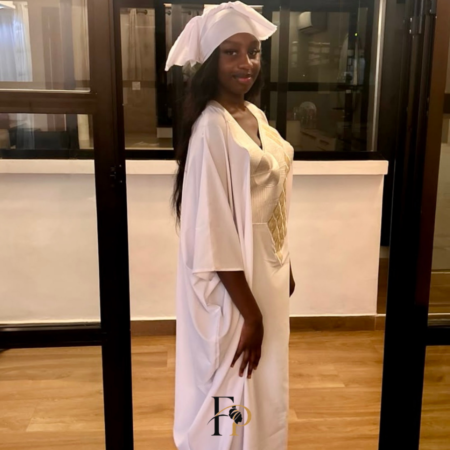 Robe boubou brodée blanche