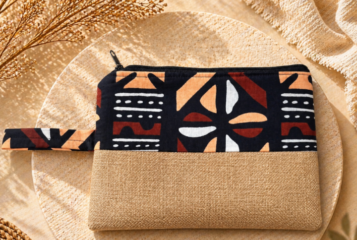 Pochette Wax et Raphia