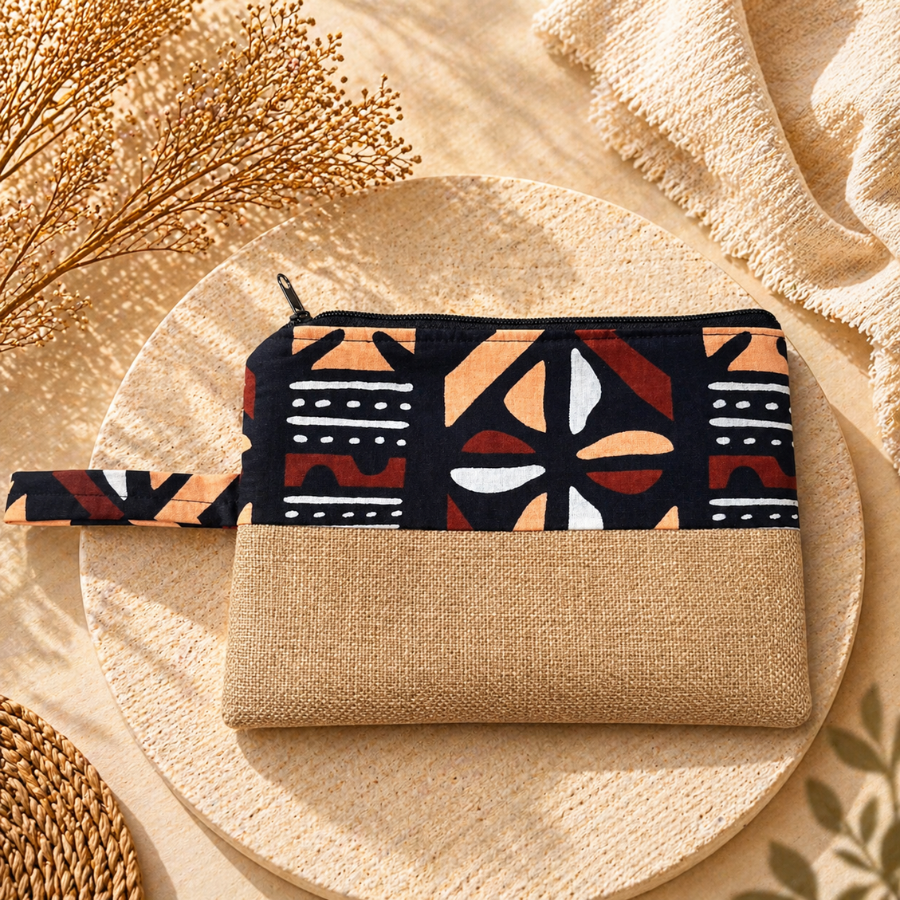 Pochette Wax et Raphia
