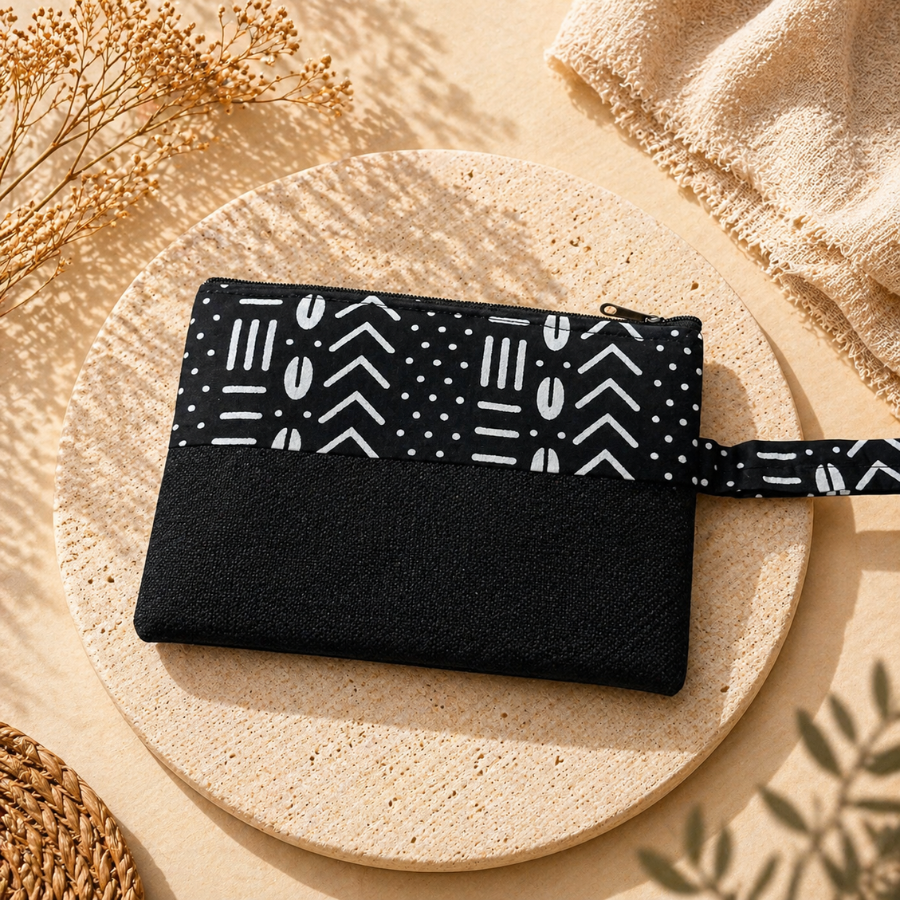 Pochette Wax et Raphia