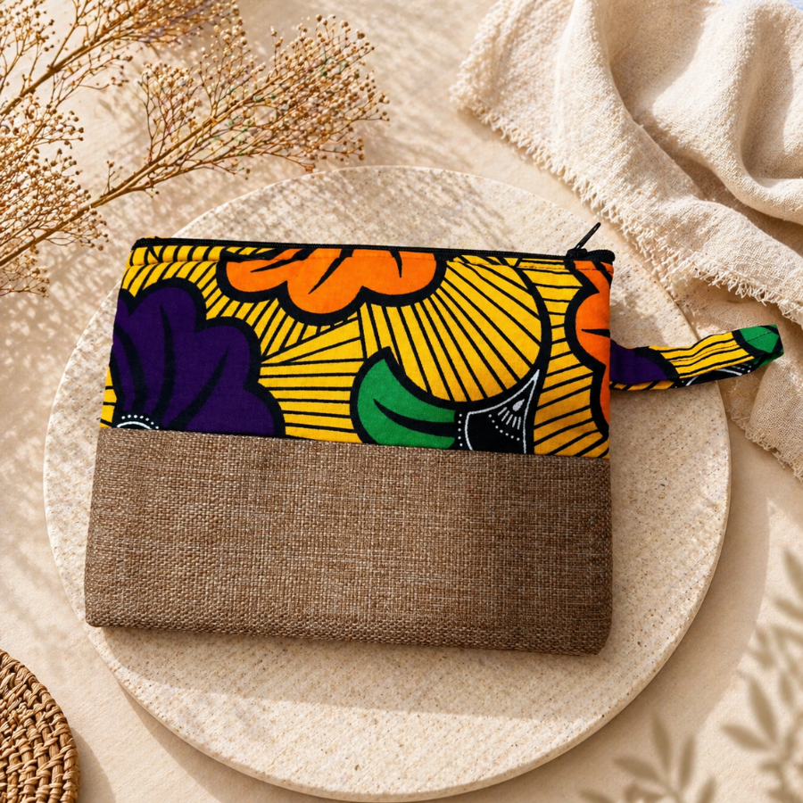 Pochette Wax et Raphia